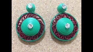 Quilling Earrings Elegant quilling jhumkas [upl. by Ardeen843]