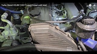 80 series Land Cruiser Turbo Diesel HDJ80 1HDT cold start [upl. by Nale]