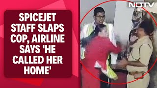 SpiceJet Staff  SpiceJet Staff Slaps Cop At Airport Airline Says He Called Her Home [upl. by Boggs133]