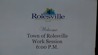 Rolesville Work Session  August 15 2023 [upl. by Jeritah]