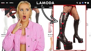 I BOUGHT THE CRAZIEST HIGH HEELS ON LAMODA [upl. by Idnar]