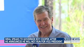 Roy Cooper discusses why he will not seek vice presidential nomination [upl. by Lazaruk]