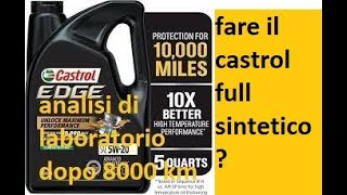 CASTROL EDGE 0W20 SINTETICO analisi di laboratorio dopo 8000 km [upl. by Monica396]