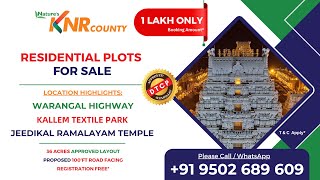 Nature KNR County  DTCP Approved Plots  Warangal Highway  Aler Yadagirigutta  viralvideo [upl. by Iveksarap]