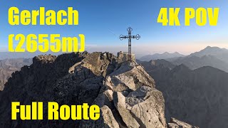 4K POV  Gerlach 2655m Full Route over VelickýBatizovský žlab  High Tatras Vysoké Tatry [upl. by Atenek582]