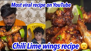 Chili Lime Wings  the best Hot Honey Wings  viral food hack recipe  By Babar foodie [upl. by Enaid]