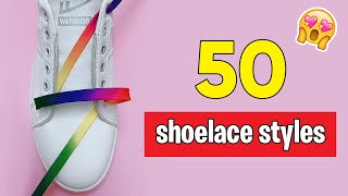 Shoe Lacing Styles  How to Tie Shoelaces 50 ideas [upl. by Akelam]