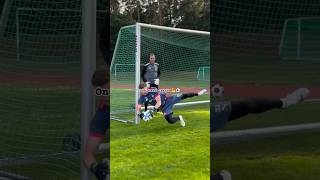 one hand catch🧤⚽️ Drill goalkeepertraining football footballskils [upl. by Draneb469]