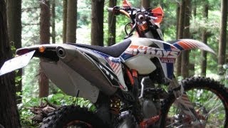 【HD動画】KTM 350 EXCFで走る林道【車載】 [upl. by Eves]