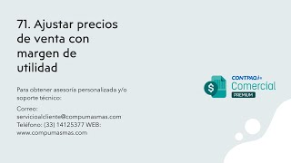 71 Como Ajustar precios de venta con margen de utilidad [upl. by Elvina739]