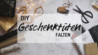 DIY Geschenktüten falten  Schritt für Schritt Anleitung für DIY Geschenktaschen aus Papier [upl. by Loria]