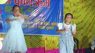 Lal Lal uth mor gulabi payeja tharu song stage dance program madheli  tharu dance program 2081 [upl. by Atinram]