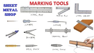 MARKING TOOLS  STEEL RULE  DIVIDER  TRAMMEL  PUNCH  SHEET METAL TOOLS  METAL MARKING TOOLS [upl. by Aicemat416]