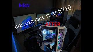 custom case nzxt h710 airflow pc temperature reduction pc gaming [upl. by Yetti]