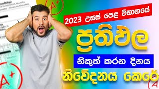 උසස් පෙළ ප්‍රතිඵල නිකුත් වන දිනය  al exam results release date 2024  al exam results 2023 sinhala [upl. by Wilow110]