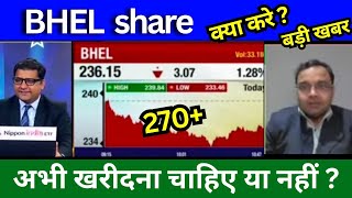 BHEL share latest news today BHEL share news today Target price share analysis buy or sell [upl. by Idas630]