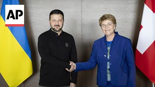 Ukraine Peace Summit Zelenskyy arrives in Switzerland [upl. by Farika]