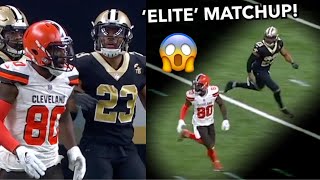 Jarvis Landry vs Marshon Lattimore WR vs CB Welcome to the New Orleans Saints [upl. by Naasah479]