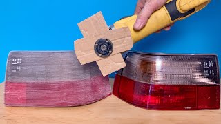 Restore Dull Car headlights crystal Clear Shine with Sandpaper [upl. by Ttsepmet]