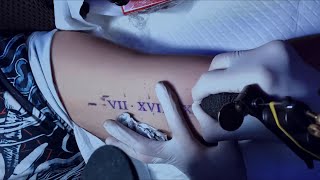 Roman numerals tattoo สักเลขโรมัน [upl. by Mazel]