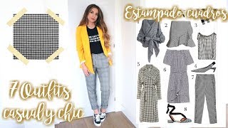 7 OUTFITS 1 PANTALON ¿COMO COMBINAR ESTAMPADO CUADROS VICHY [upl. by Nannette]