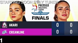 Creamline vs Akari  GAME 1 PVL FINALS LIVE 🔴 Reinforced Conference [upl. by Aztinay194]