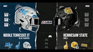 CFB REIMAGINED 2024 Season Week 8  Middle Tennessee State 33  Kennesaw State 14 [upl. by Lyssa]