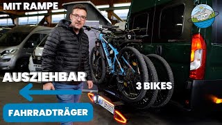 Spinder SC2 Fahrradträger für bis zu drei Fahrräder auf Anhängerkupplung 21 Träger zum ausziehen [upl. by Nahamas]