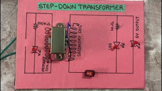 Step Down Transformer Working Model Class 12 [upl. by Jeconiah]