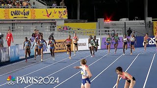 Gabby Thomas Team USA dominate womens 4x100m heat at Day 1 of World Athletics Relays  NBC Sports [upl. by Anytsirk]