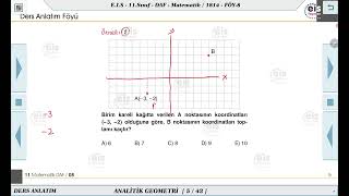 11 Sınıf Matematik  Analitik Geometri  1 📏 [upl. by Ashly]