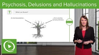 Psychosis Delusions and Hallucinations – Psychiatry  Lecturio [upl. by Norri]