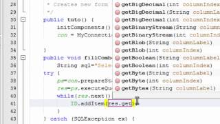 How to link Between Combobox and how to fill them from Database SQL NetBeans HD 720 [upl. by Biagi]