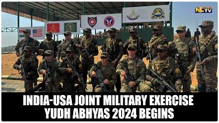 INDIAUSA JOINT MILITARY EXERCISE YUDH ABHYAS 2024 BEGINS [upl. by Gnov]