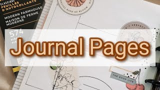 Decorating Happy Planner Note Pages for Journaling  Modern Farmhouse  planwithme [upl. by Entirb850]