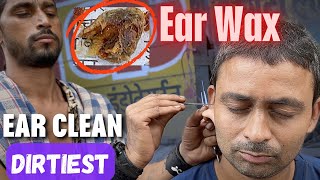 Dirtiest Ear Wax found During Ear Cleaning at Street Side Ear Cleaner  ASMR [upl. by Alithia709]