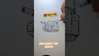 Menggambar tank manfish shorts drawing shortvideo panzer manfish [upl. by Lledra]