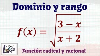 Dominio y rango función radical y racional  La Prof Lina M3 [upl. by Aillicirp668]