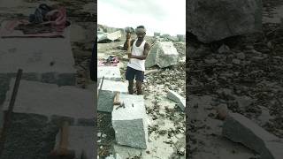 granite stone cutting video [upl. by Loise]