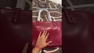 Unboxing my miraggio tote bag miraggio totebag maroon youtubeshorts trending unboxing explore [upl. by Henrik127]