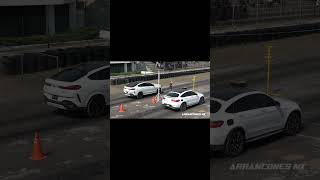 BMW X6 M50i vs Mercedes GLC 43 AMG arrancones [upl. by Lalat221]