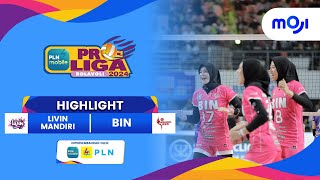 Livin Mandiri VS BIN 03  Highlight PLN Mobile Proliga 2024 [upl. by Yob624]