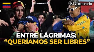 REACCIONES de VENEZOLANOS en COLOMBIA ARGENTINA y ECUADOR tras reeleción de MADURO  El Comercio [upl. by Gervais]