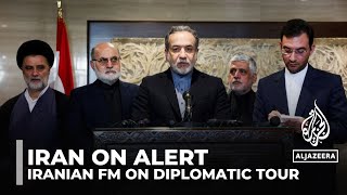 Iran boosts security at key sites after Israel attack as FM Araghchi says theyre ready for war [upl. by Enala]