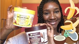 Garnier Fructis Hair Food 98 Natural Banana and Coconut Product Review [upl. by Kirsten288]