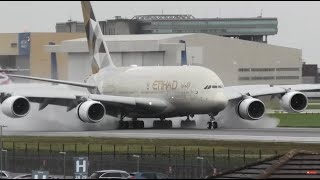 London Heathrow Airport  Wet Arrivals and Departures [upl. by Rebmyk]