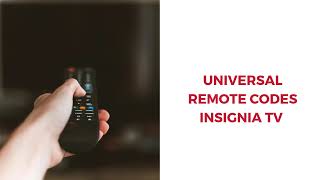 Insignia Remote Codes  Universal Remote Codes For Insignia TV [upl. by Daisi]