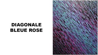 Peinture iridescente sur toile  Diagonale bleue rose [upl. by Aved]