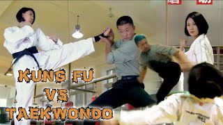 ¡Kung Fu VS Taekwondo  ¡Chica se mete con el campeón KungFu y es derribada en un instante [upl. by Saunder28]