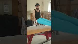 Gymnastic event pommel horse training pakistan viral [upl. by Annaoj]